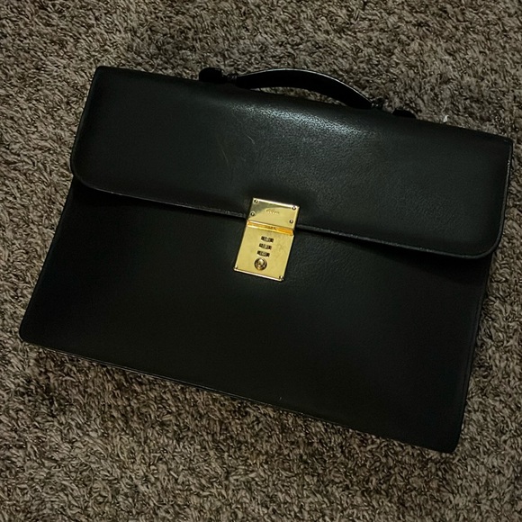 Vintage Genuine Gucci Leather Briefcase - Picture 1 of 9